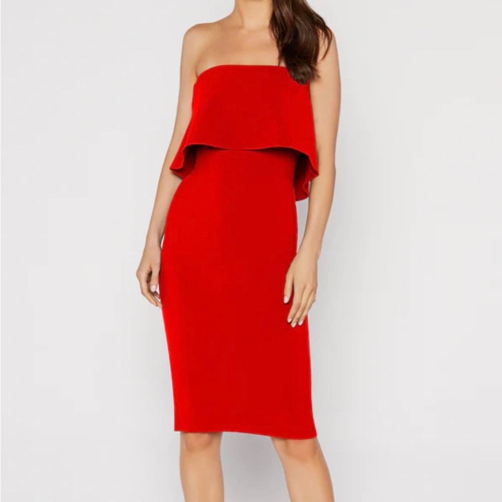 Likely Red Strapless Dress